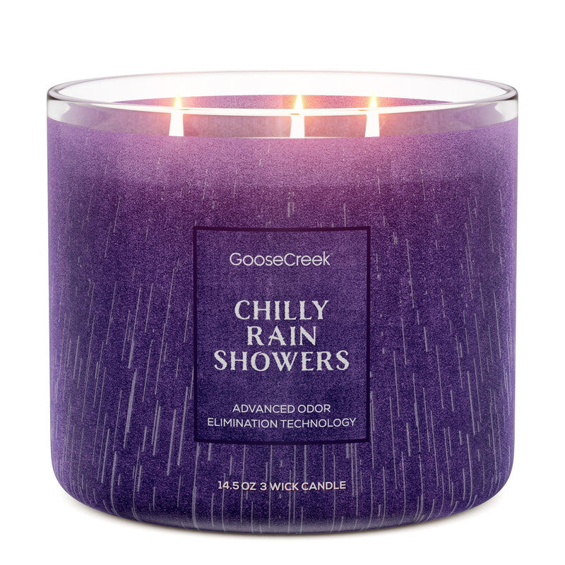 Chilly Rain Showers Odor Eliminating 3-Wick Candle Daily 2-0606