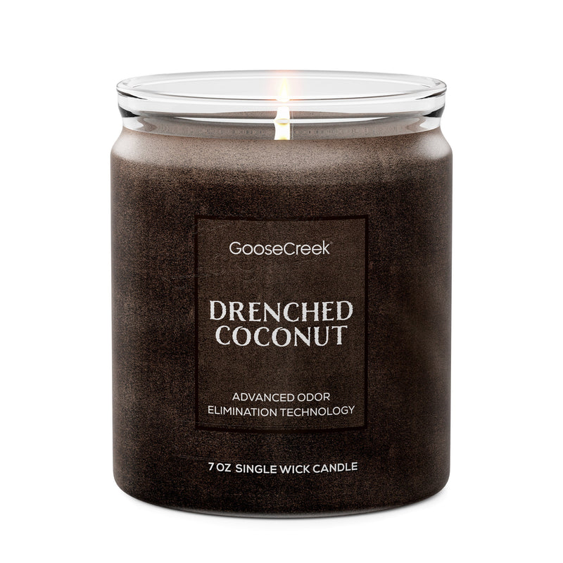 Drenched Coconut Odor Eliminating 7oz Single Wick Candle Series 2-0511